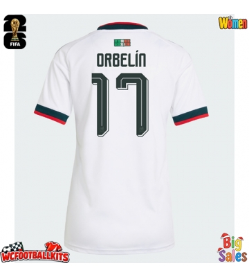 Mexico Orbelin Pineda #17 Replica Away Stadium Shirt for Women World Cup 2026 Short Sleeve
